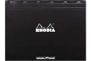 Rhodia 38559C DotPad notatnik (42 x 31,8 cm, 80 kartek, 80 g, mikroperforowany) 1 sztuka czarny