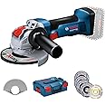 Bosch Professional 18V System Winkelschleifer GWX 18V-8 (Scheiben-Ø 125 mm, mit X-Lock-Aufnahme, inkl. 5-tlg. Trenn-und Schru