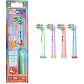 Ticimark Kids Fun Oral-B Uyumlu Diş Fır&ccedil;ası Başlığı, 4 Adet, Ekstra Yumuşak, Dupont Kıllar