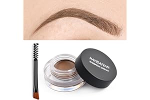 Xzeemo Crema de cejas, 3 g, gel para cejas, color de cejas, con cepillo de doble cara para maquillaje de cejas (marrón claro)