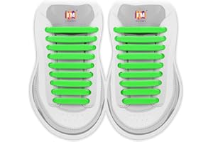 INMAKER Sznurowadła bez wiązania dla dzieci i dorosłych, elastyczne sznurowadła do trampek, silikonowe płaskie sznurowadła do butów do biegania