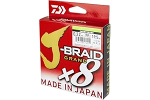 Daiwa J-Braid Grand X8E, 135 m Chartreuse, línea de pesca trenzada