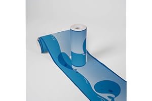 A.S. Création Frise Papier Peint Adhesive Lovely Kids Ocean Friends Frise Papier peint adhesive 5.00 m x 0.155 m Bleu Fabriqué en Allemagne 403721 403721