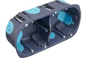 DEBFLEX Boite de derivation electrique - boite derivation - Boite de derivation etanche exterieur - Boite Pour Appareillage 2 Postes Multimatériaux "Stop Air" Diamètre 67mm Profondeur 40mm Entraxe 71mm