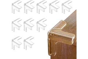 HoneyHolly 10PCS Protector Esquinas Bebe Suave, Esquineras Protectoras Bebe Transparente, Protector Esquinas Muebles, Cantoneras para Esquinas Súper pegajoso Protege Esquinas Bebe