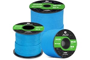 Abma Cord Paracord 2mm 30m 100% Nylon Rope 1 Strand Type I Parachute Cord - Max. 45kg (100lbs) - Blue