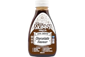 THE SKINNY FOOD CO Skinny Food Co Sugar Free Chocolate Syrup 425ml - Zero Calorie Syrup For Breakfast, Pancake, Snacks, Drinks & Desserts - Vegan, Gluten-free, Keto & Paleo Friendly Skinny Syrups