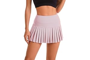 Zesoyne Womens Pleated Tennis Skirt with Pockets High Waist Athletic Shorts Sports Running Golf Skorts