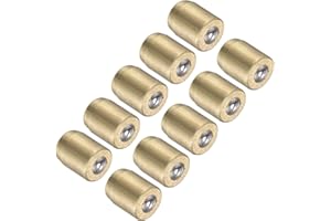 CoCud Graisseur à Bouton-Poussoir en Laiton pour Graisse Et Huile | Filetage Mâle 5x6mm | Téton Graisseur à Bille en Laiton - (Applications : pour Système de Lubrification), 10 Pièces