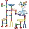 Glowing Marble Run Discovery Set-with Glow-in-the-Dark Marbles, Anti-Wobble, Durable Construction & Educational STEM Toy for Kids 4-7 Years for Curious Kids & Young Builders
