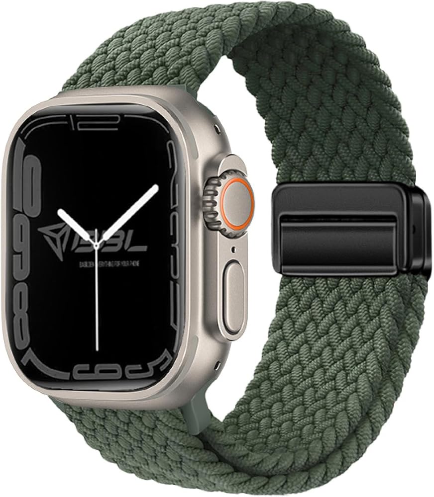 Babilden Apple Watch Series SE/11/10/9/8/7/6/5/4/3 ile Uyumlu Kumaş Kordon 46mm/45mm/44mm, Series 10 42mm/41mm/40mm/38mm