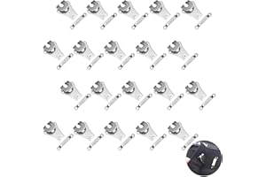 DALAETUS 20 Set di Cucito Ganci e Occhielli Chiusura per Pantaloni, Ganci e Occhielli per Cucire, Argento Ganci Cucito per Riparare Pantaloni, Gonne, Cucito