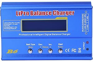 SUNGOOYUE Zrównoważona ładowarka RC, 3 Rodzaje Baterii RC Lipo Cyfrowa Zrównoważona ładowarka Akcesoria do Zdalnego Sterowania z Kablami (Z wtyczką Tamiya)