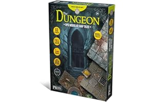 PWORK WARGAMES The Dungeon - Cartes de jeu de rôle modulaires - tuiles en carton recto-verso