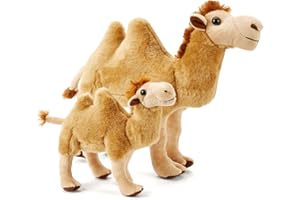 Zappi Co Set von 100% recycelten Kamel-Plüschfiguren der Battriana, mittlere und kleine Größe, umweltfreundliche Sammlung für Neugeborene