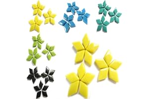 HOBBY ISLAND MOSAICS Glass Diamonds Mosaic Tiles for Arts and Crafts - 50g (Rose Petal 017-50g,vgadmslg68#50)