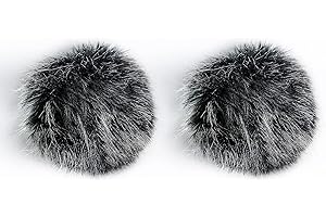 HOLLYVIEW Hollyland Furry Windshield (2 Pcs) for Lark Max Wireless Microphone System Black