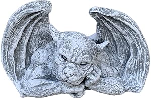 STONEANDSTYLE Figura in pietra Gargoyle pensatore resistente al gelo resistente alle intemperie in pietra