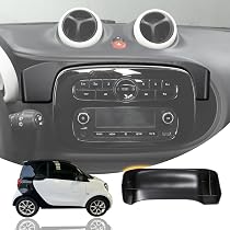 Diyucar Boîte De Rangement Portière Voiture – Accessoire Intérieur Pour Mercedes Benz Smart 453 Fortwo 2015-2019, Noir