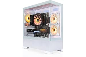 ‎SYSTEMTREFF SYSTEMTREFF Basic Gaming PC AMD Ryzen 5 5600G 6x4.4GHz | AMD RX Vega 7 4K HDMI DX12 | 512GB M.2 NVMe | 16GB DDR4 RAM | WLAN Desktop Computer Rechner für Gamer, Zocker