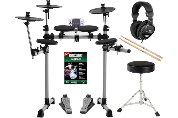 XDrum DD-400 Set E-Drum Complet avec Casque, Tabouret, Méthode et Baguettes