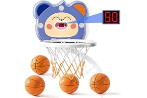 ‎TEMI TEMI Indoor Mini Basketball Reifen für Kinder Alter 2 3 4 5 6, Kleinkinder Basketball Reifen mit aufblasbaren Bällen, Kleinkind Jungen Spielzeug, Geburtstag Spielzeug Geschenke für Jungen