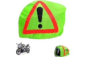Guanici Warning Triangle Car Helmet First aid Breakdown Triangle Motorcycle for Marking Danger Spots in the Event of Accidents at Accident Scenes (46 x 43 cm, Fluorescent Green)