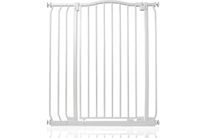 Bettacare Extra Tall Curved Top Dog Gate, 80cm - 89cm, Matt White, Extra Tall 100cm in Height, Pressure Fit Pet Gate for Dog and Puppy, Pet and Dog Barrier, Easy Installation