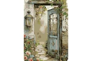 feelive Paysage Peinture Numero pour Adulte, DIY Paysage Peinture Numero d'art Acrylique pour Adultes Débutants Facile sur Toile 30×40 cm avec Peintures et Pinceaux(sans Cadre)