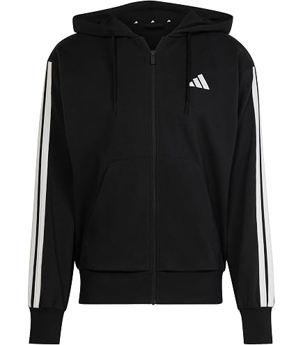 adidas X41262 Men's Hooded Flock Jacket XXL Black/White : Buy