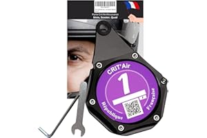 BLAUBODY Porte Vignette Crit Air Moto Étanche ✪Marque Française✪ Support Vignette Crit Air Moto/Scooter - Porte Vignette Assurance Moto Autocollant Critair Accessoire Moto Porte Vignette Moto Garantie +2 Clés