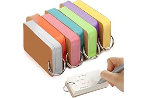 ‎FEIGO FEIGO 7 Pack Karteikarten mit Ring Vokabel-Karten 350 Blatter Lernkarte Pocket Klein Notizblöcke für Memos, Malen und Graffiti (Farbig)