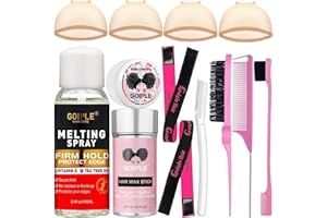 WOZUTUNT Lace Melting Spray Glue-Less Hair Adhesive For Wigs Pour Perruques En Dentelle Kit De Finition Naturelle Pour La Tenue Et La Protection Des Bords