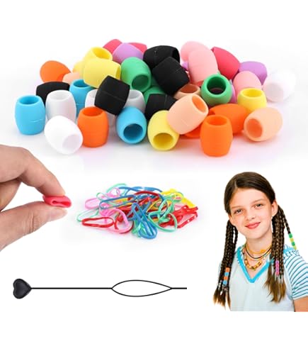 90 stuks siliconen haarkralen voor kinderen, vlechten, meisjes, vrouwen