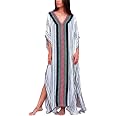 YOUKD Abito caftano ricamato Boho Beach Bikini Cover Up Robe Plus Size YOUKD Abito caftano ricamato Boho Beach Bikini Cover Up Robe Plus Size