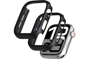 GEEDOOWIN 2 Stück [Nein Displayschutz] Schutzhülle für Apple Watch Series 11(2025) / Series 10 46mm, Ultradünne Rundum Rahmen Stoßstange hülle, Schockfest Hart PC Gehäuse Schutz, schwarz