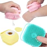 Kanji Silikon Masajlı Duş Fır&ccedil;ası &ndash; Şampuan Hazneli V&uuml;cut ve El Temizleme Scrubber | Yumuşak Silikon Banyo Masaj Kesesi