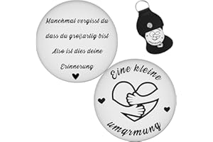 YKHSUAOU Glücksmünze,Glücksbringer Viel Glück Geschenke,Umarmungs-Glücksbringer,Glücksmünze Mutmacher Geschenk,Glücksbringer Bin Immer Bei Dir,Silber Motivierende Glücksmünze, Glücksbringer (B)