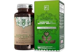 FOCUS FS Bacopa Monnieri | 120 Brahmi Capsule - 500mg per Dose | Estratto di Bacopa Monnieri Integratore (10:1) | Integratori Memoria e Concentrazion Non-OGM, Senza Glutine ed Allergeni