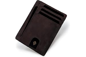 AKIELO Portefeuille Homme RFID Blocage avec Coffret Cadeau – Porte Cartes Ultra Fin – Portefeuille Minimaliste (Collection Bravo)