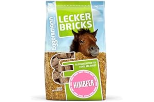 Eggersmann Mein Pferdefutter 1 kg Pferde-Leckerlis | Lecker Bricks für Pferde & Ponys | Natürlicher Himbeer-Geschmack | Perfekt als Belohnung & für zwischendurch | Pferde-Zubehör