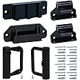 KISKIZ Retractable Baby Gate Replacement Parts (Black) Retractable Dog Gate Hardware Full Set Wall Mounting Accessories with Brackets Anchors and Screws Retractable Pet Gate Baby Gates Accessories