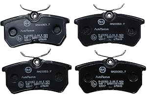 AutoMentum AM23353.7 Juego de Pastillas de Freno, juego de 4 para FORD FIESTA VI (CB1 CCN) 2008- Eje trasero y otros vehiculos