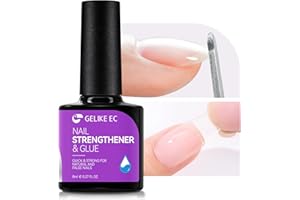 ‎GELIKE EC Gelike ec UV Nagelkleber und Nagelhärter für Nagelbegeisterte: 6-in-Nägel kleber zum Stärken und Reparieren der Nägel - Künstliche Nägel anbringen Press ons Nagelspitzen - Zuhause selbst machen