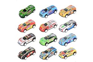 12PCS Pull Back Cars, Mini Toy Cars for 3+ Year Olds Boys Girls, Durable Collectible Cars for Birthday Parties, Classroom Rewards, Random Colors, Compact Size