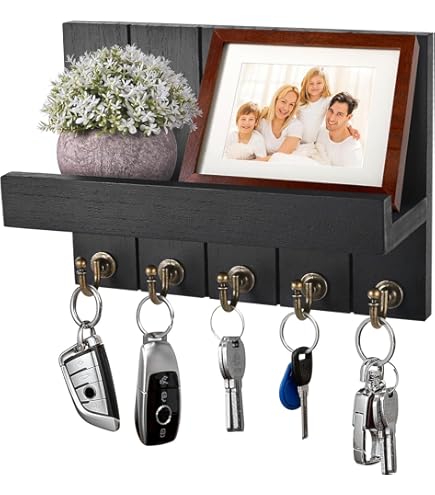 Qualy QL10124W-B Sleutelrek Sleutelhangers Duo Sparrow Key Ring, wit/zwart