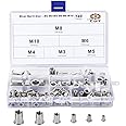 GSK Cut® 140 Pcs Zinc Plated M3 M4 M5 M6 M8 M10 Flat Head Metric Threaded Rivetnut Insert Nut insert Rivet Nut Kit