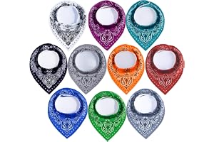 Bomull baby pojkar flickor bandana dregel haklappar för dregel tandsprickning äter matning för 10-pack