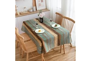 HANRUNSI Tovaglia Antimacchia Effetto Lino Copri Tavolo Esterno Giardino Copritavolo Soggiorno Tovaglie Tessuto Impermeabile Cucina Tovaglia da Tavolo per Caffetteria Festa Tovaglia Verde Compleanno 140x180 cm