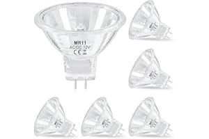 EASYIVY Lampadina Alogena MR11 GU4 12V 35W, Diametro 35 mm Faretti Alogeni Dimmerabile MR11 Lampada Riflettore per Illuminazione da Incasso, Bianco Caldo 2700K, Confezione da 6